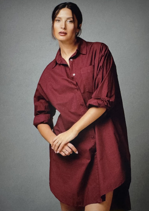SixtyDays Boyfriend Shirt Wine Red