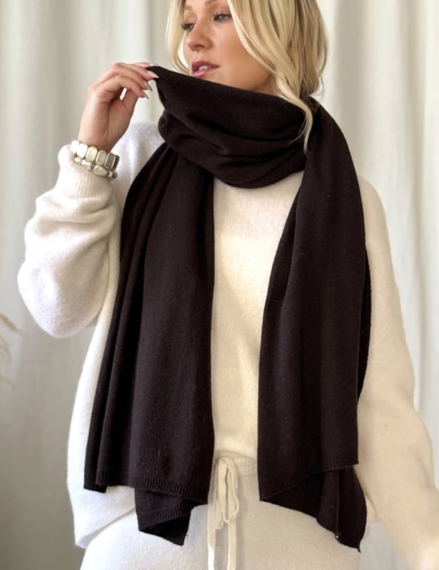 BYPIAS CASHMERE CLOUD SJAAL COFFEE