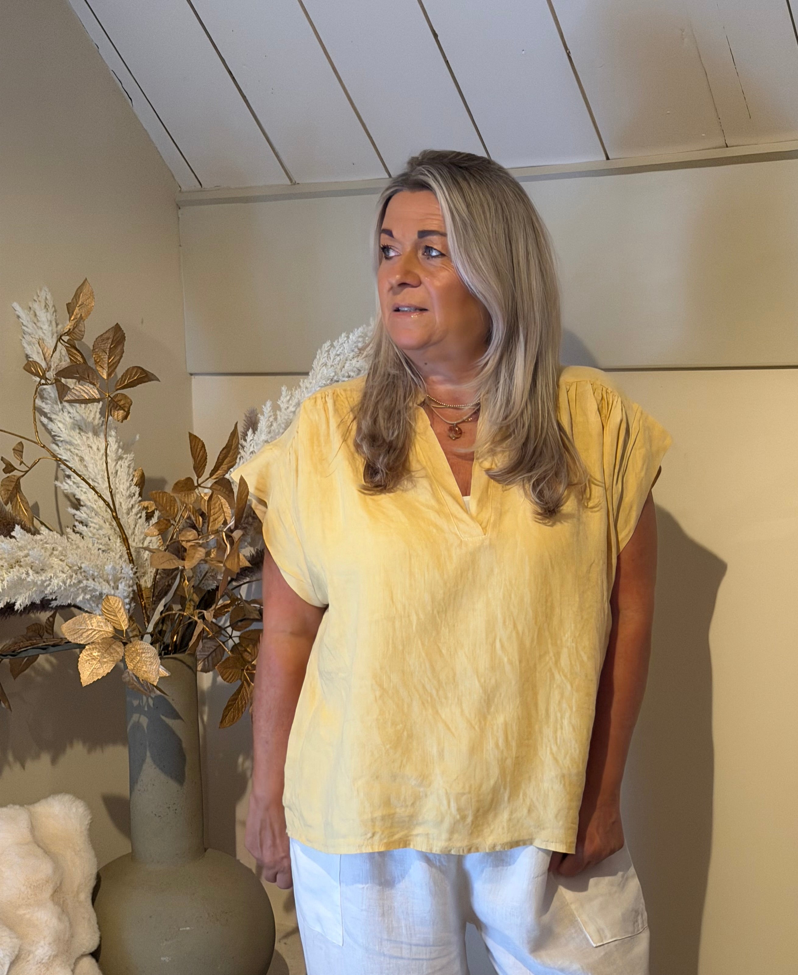 Blouse Cavalla licht geel