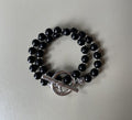Blow Bijoux Bracelet Nude Double Rang  Agate Noir