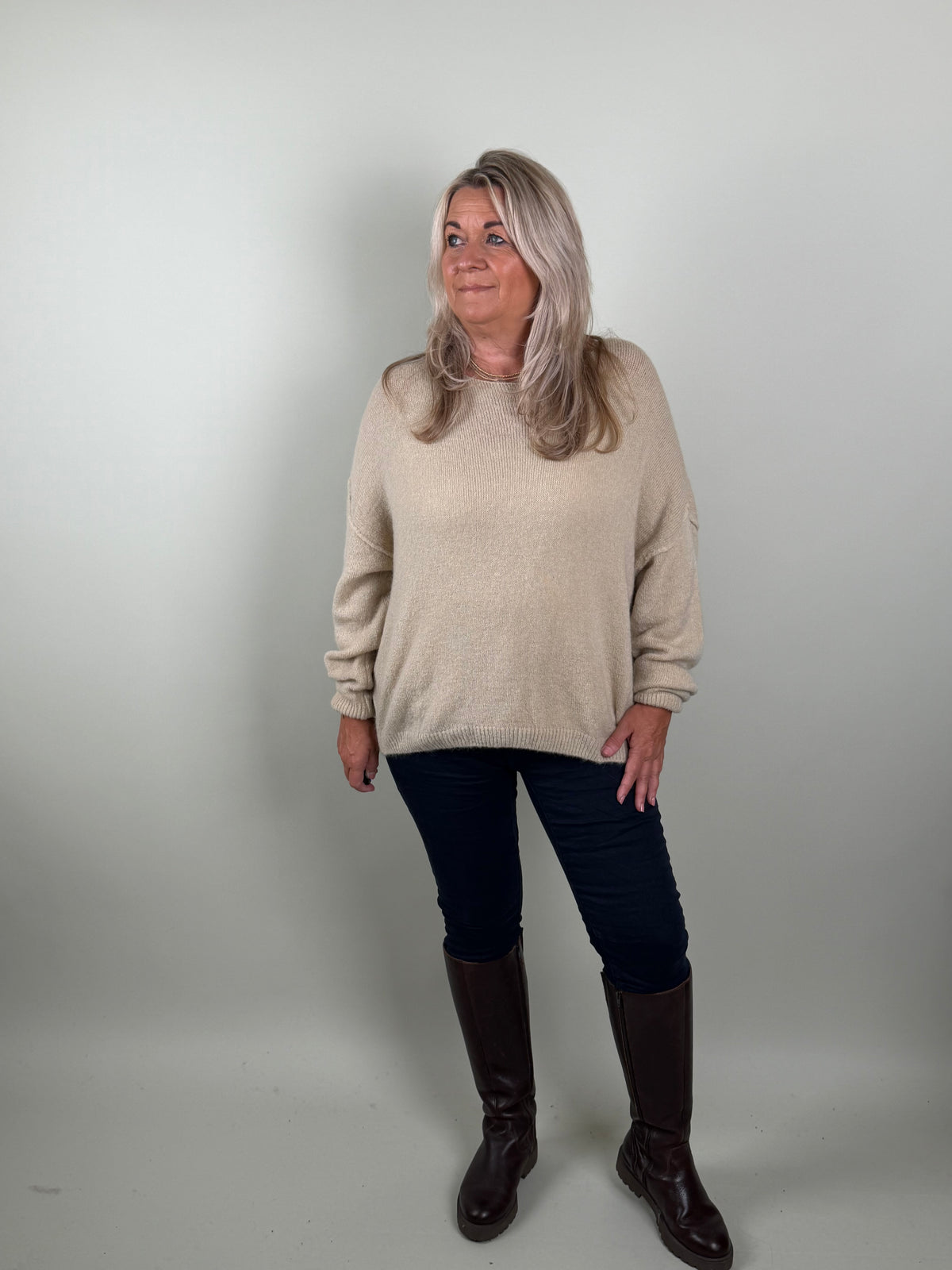 comfy trui model Vintage biscotto
