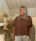 Linnen blouse model calo brons