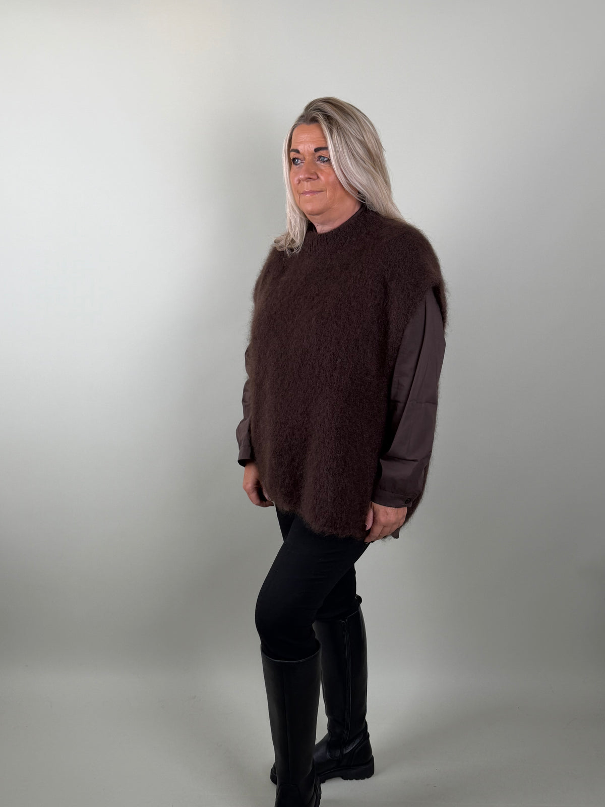 Mohair Spencer Daan Chocolade