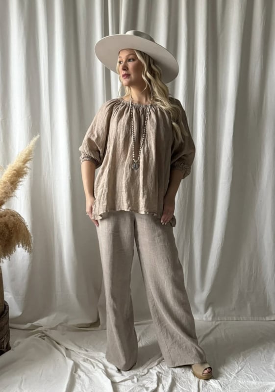 BYPIAS BOHEMIANA LINNEN BLOUSE LILY CASHMERE