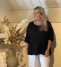 Linen blouse Athens black
