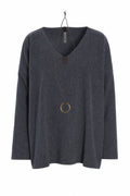 HSCPH v-neck sweater soft black Classic Beauty & Fashion