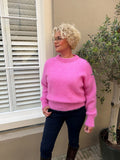 TWNS moana solid long-sleeve round neck sweater bubblegum Classic Beauty & Fashion