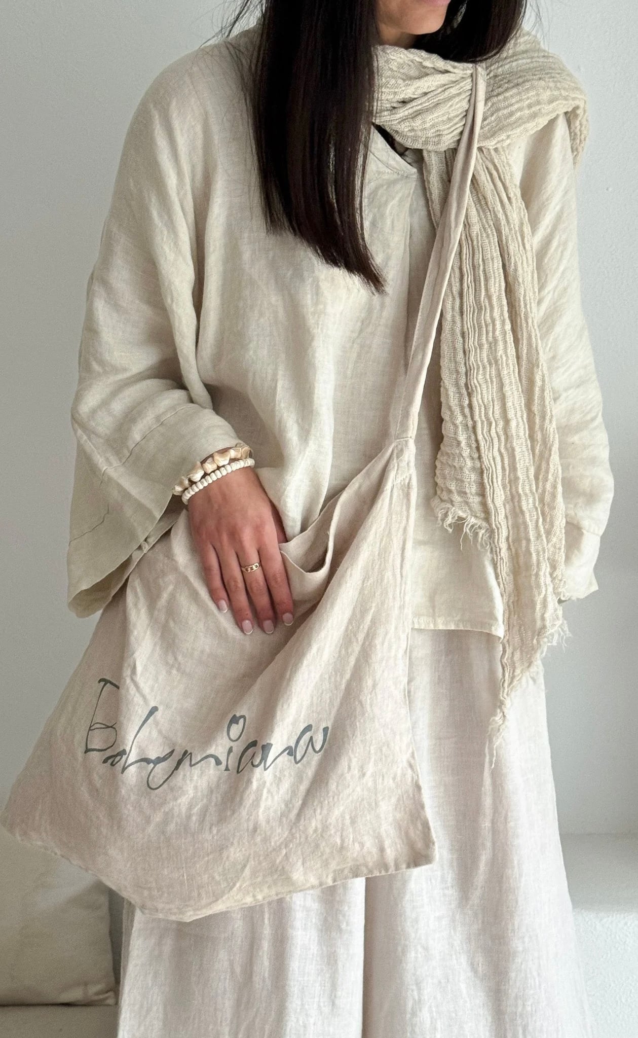 BYPIAS BOHEMIANA  BOHO MESH SJAAL SAND