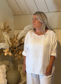 Linnen blouse athene wit