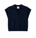 TWNS okaloosa sleeveless polo-neck sweater navy