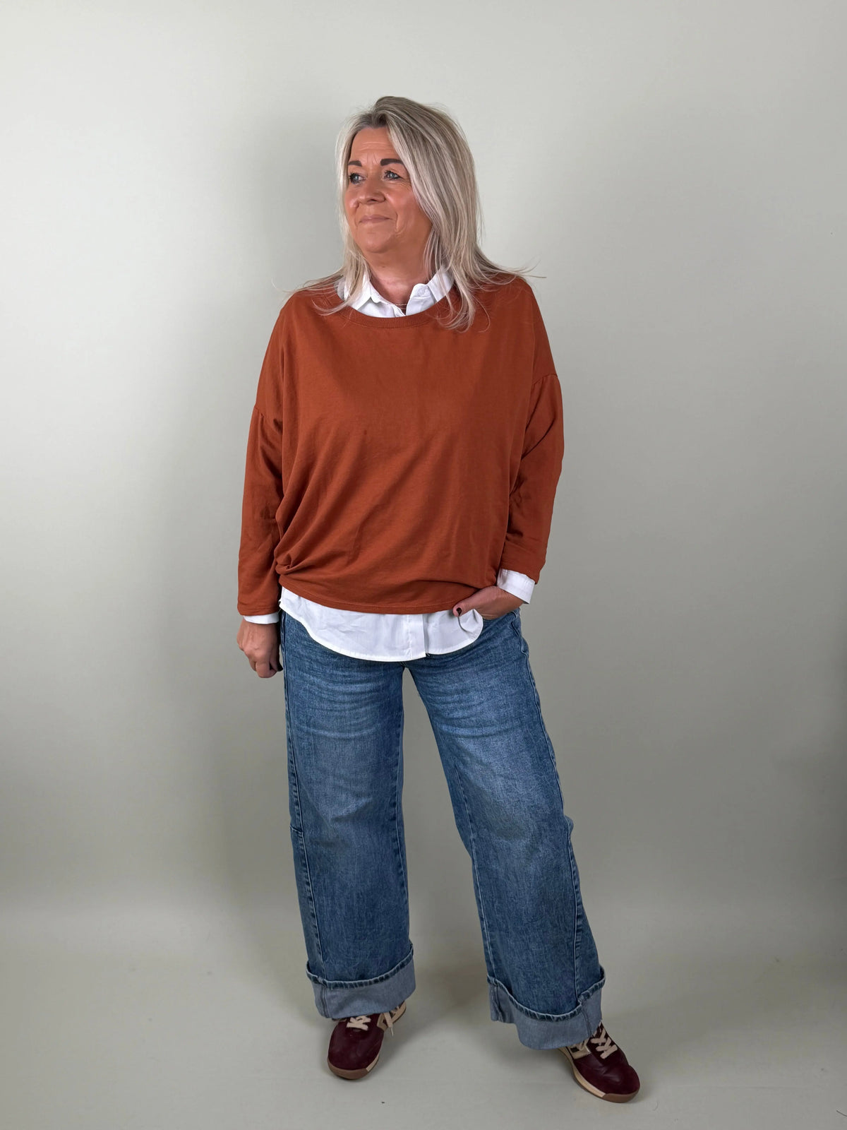 Sweater model  Napels bronze