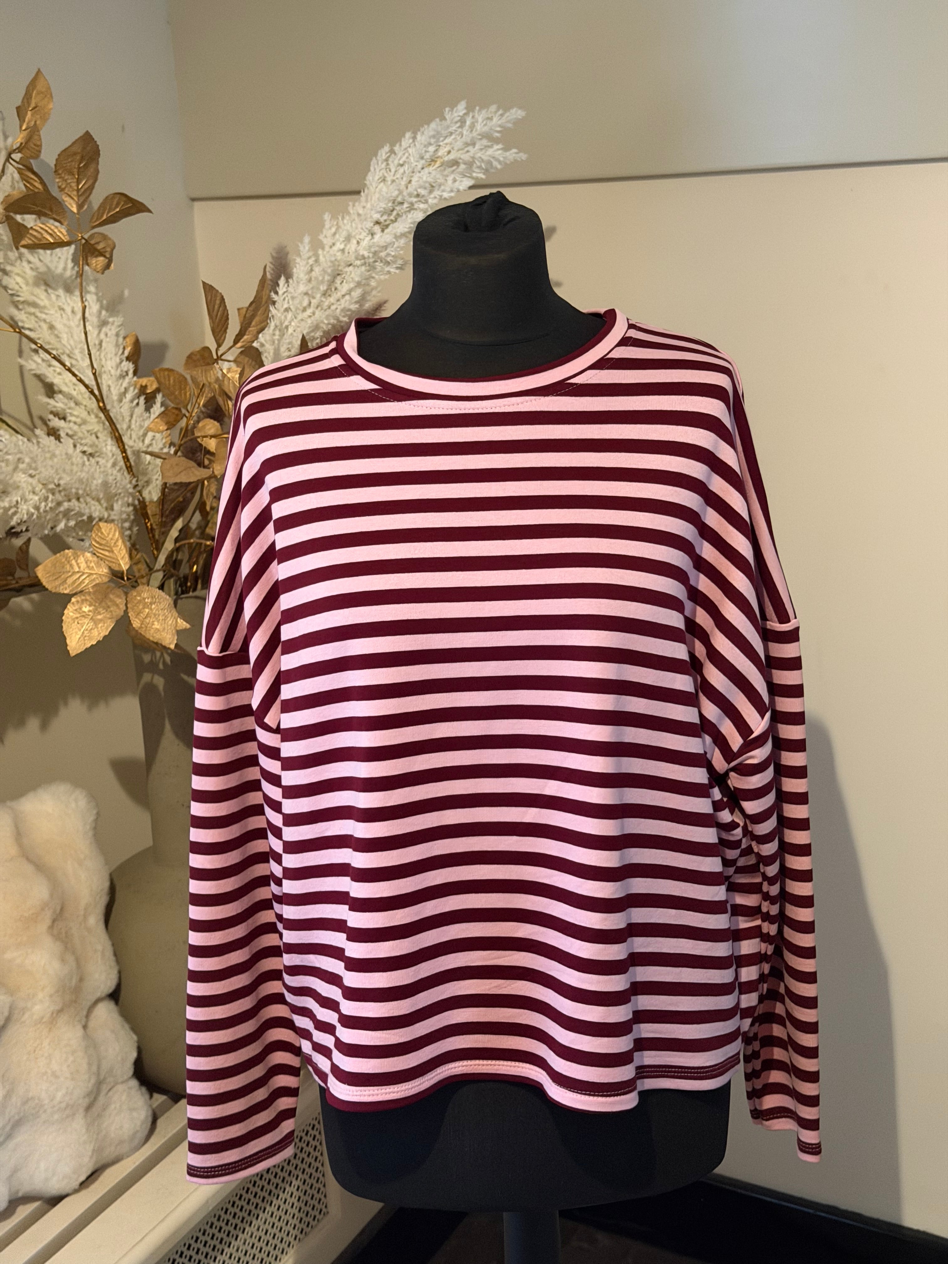 Stripe Shirt Belle Burgundy
