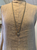 BOHO KETTING BUDDHA 20 4 MM CRYSTAL MUD GOLD