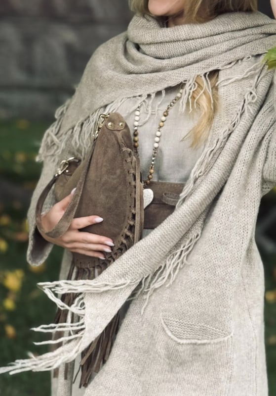 BYPIAS BOHEMIANA NOLAN SCARF BEIGE