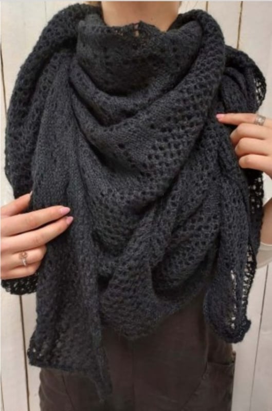 BYPIAS DREAMY MOHAIR SCARF BLACK