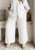 BYPIAS, BOHEMIANA , HAVANA LINEN PANTS, SAND