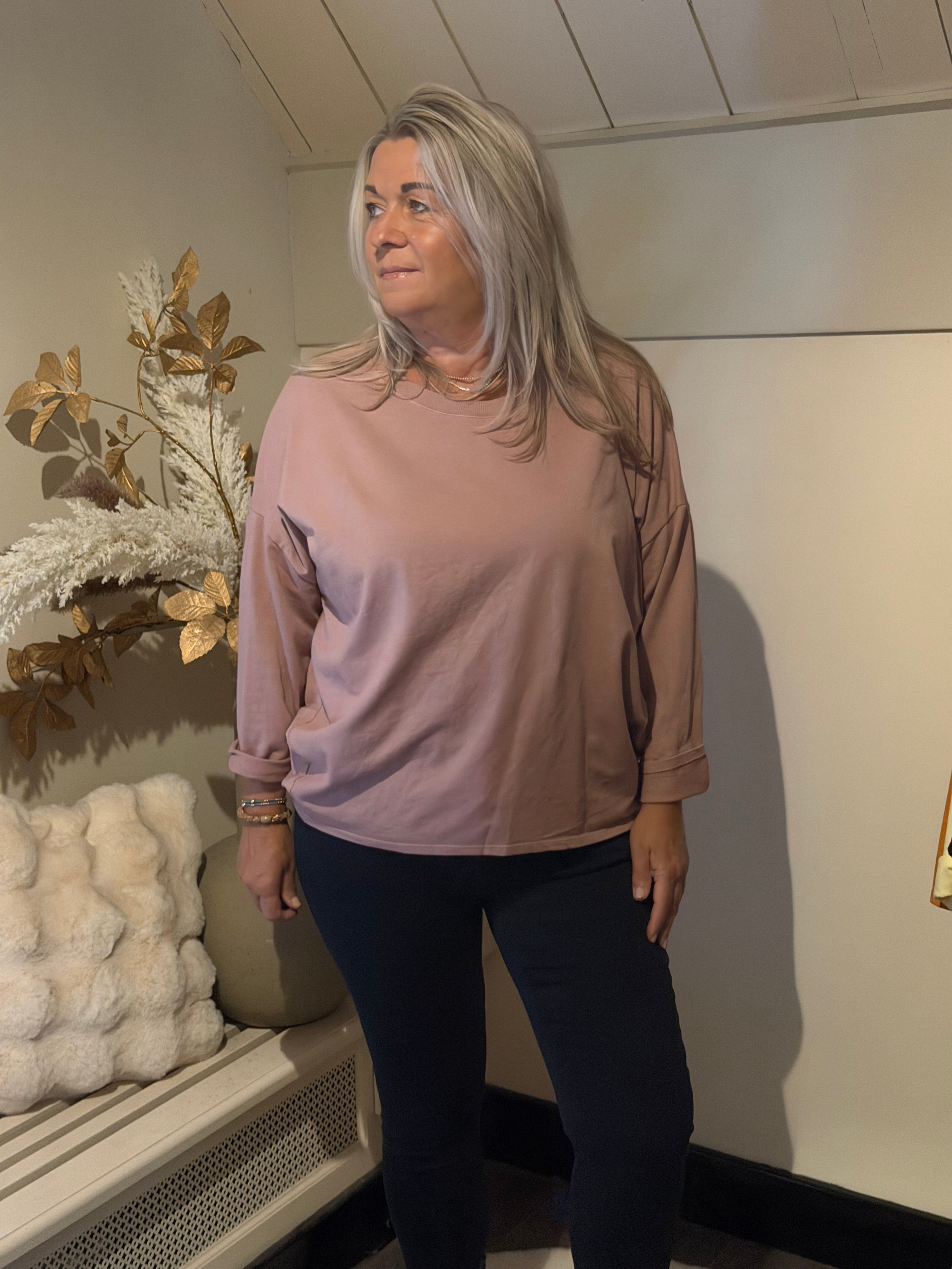 Sweater model  Napels old pink