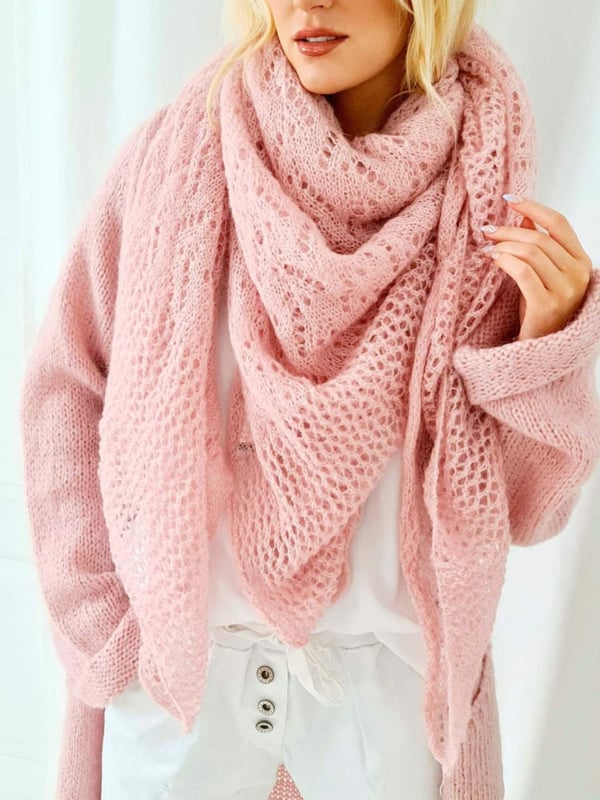 BYPIAS DREAMY MOHAIR SCARF, CANDY ROZE