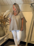 linnen cotton blouse menorca taupe