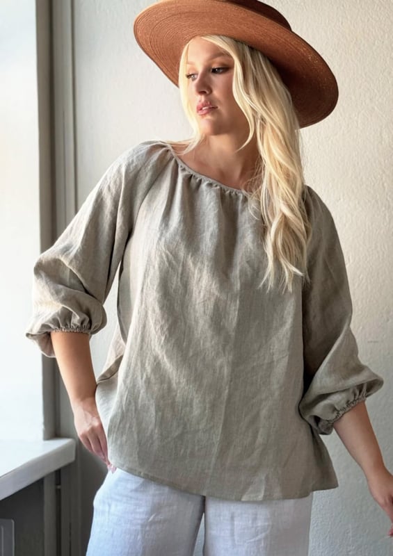 BYPIAS ANALISE LINNEN BLOUSE NATUREL