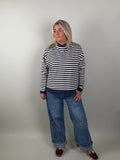 Stripe Shirt Belle in navy-wit – gestreept shirt voor dames