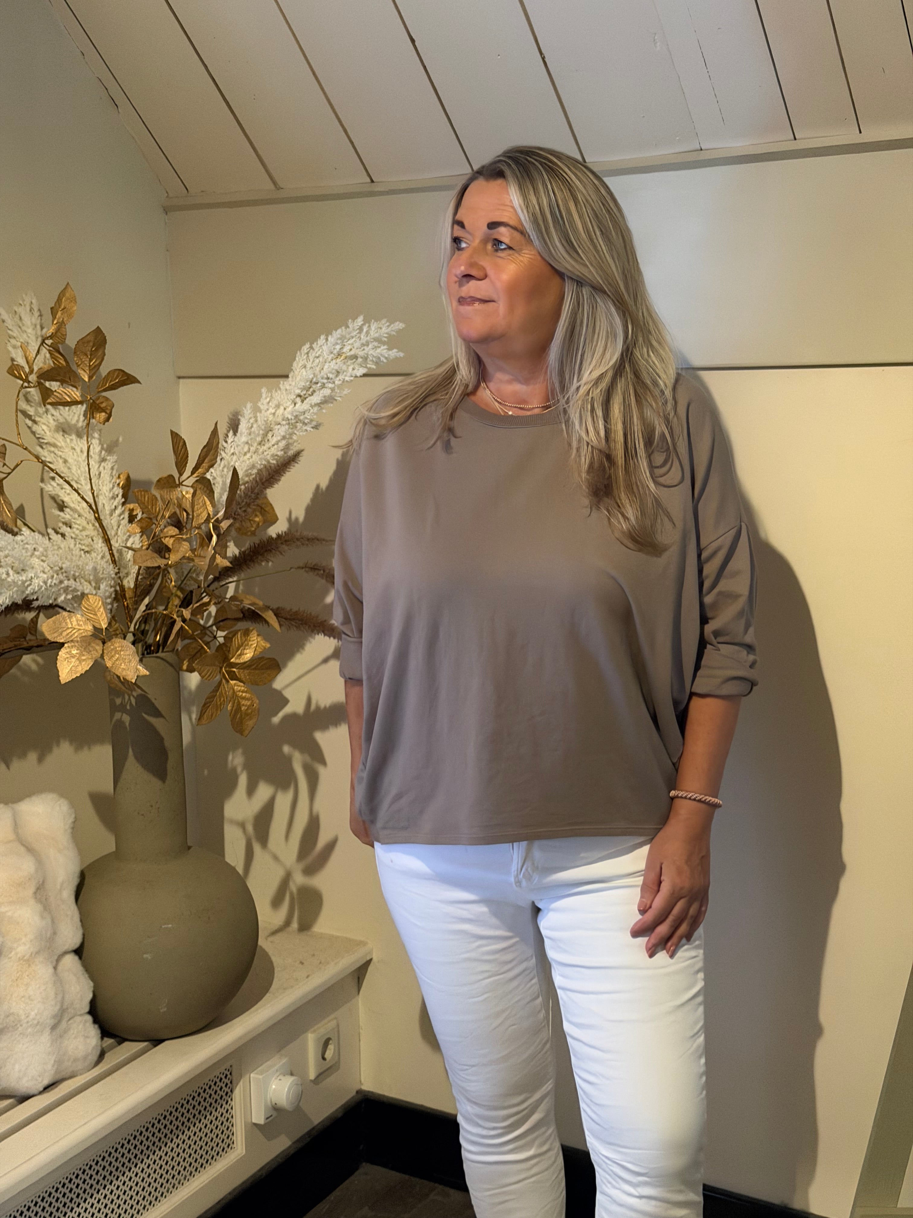 Sweater model  Napels taupe
