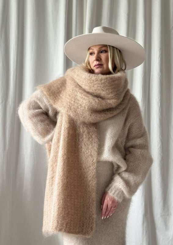 BYPIAS MAGIC MOHAIR SCARF CARAMEL