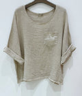 Shirt Tina Linnen / Katoen Beige