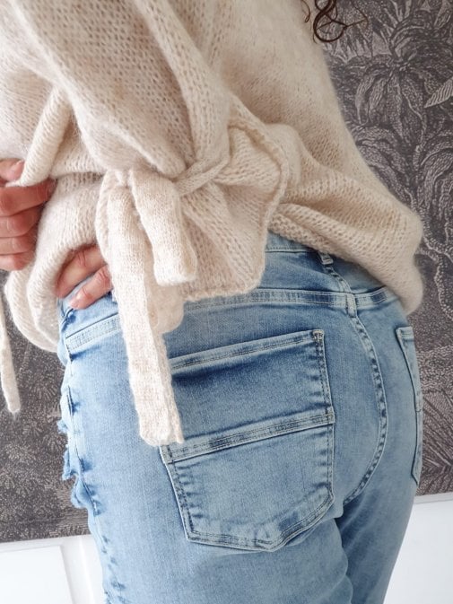 BYPIAS DISTRESSED JEANS LIGHT WASH