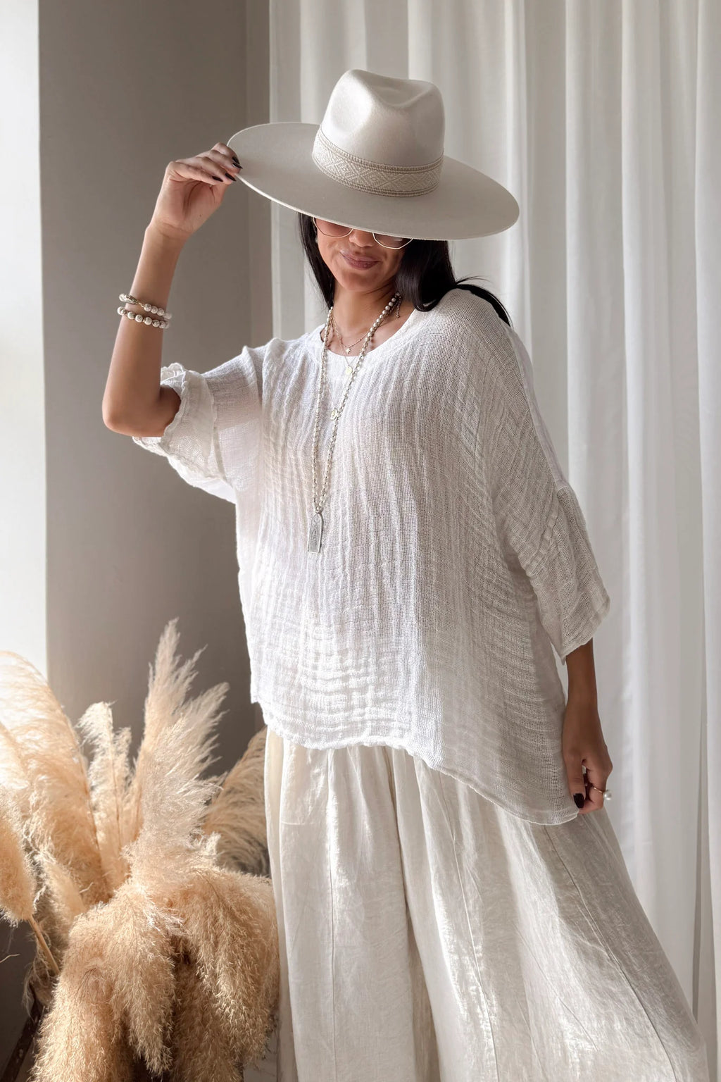 Bypias bohemiana Calize blouse white
