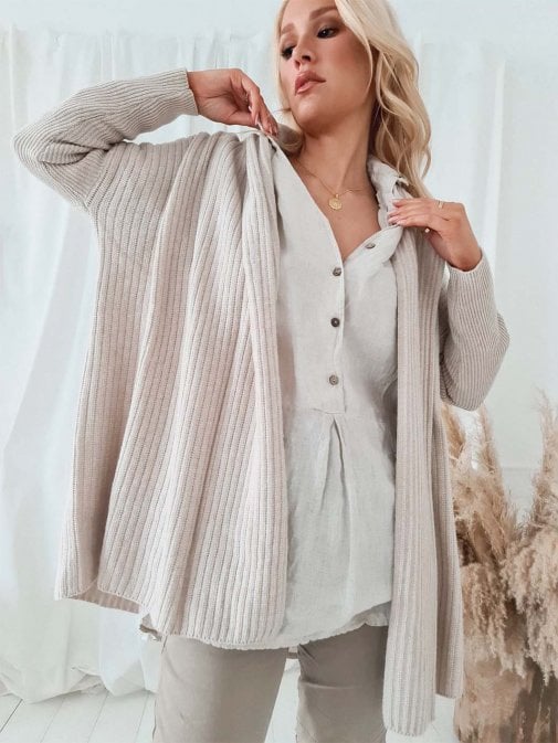 BYPIAS CAMELIA CARDIGAN SAND