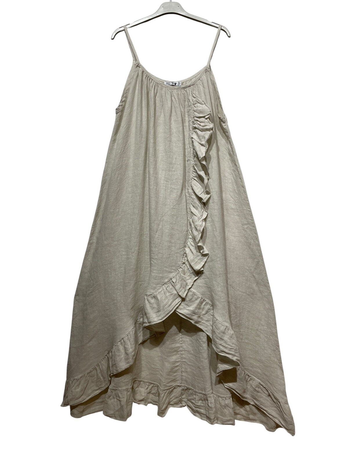 Linnen jurk model bonica Beige