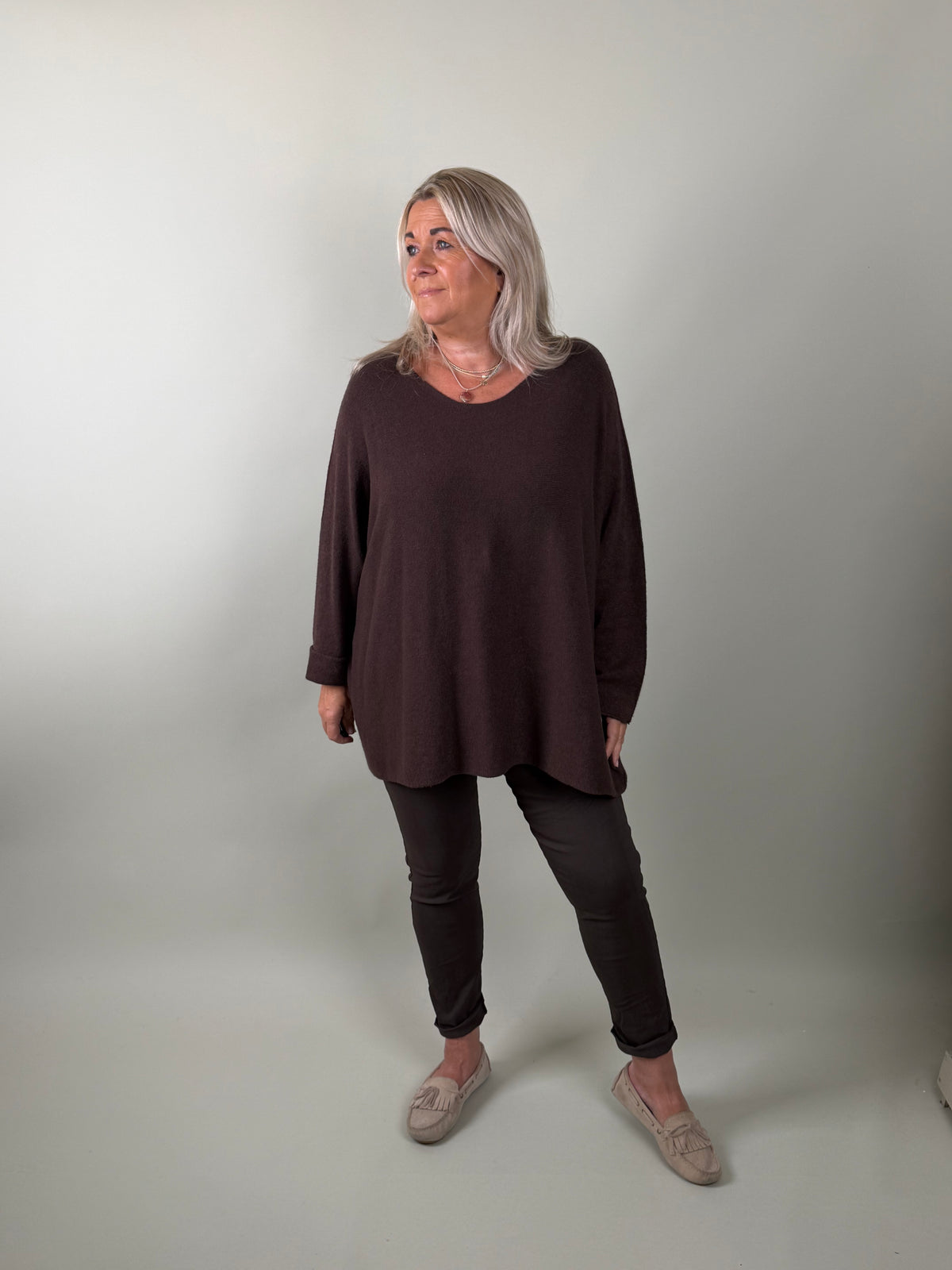 comfy trui Feline Chocolade Classic Beauty & Fashion