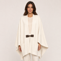 oversized poncho aniston ecru/beige