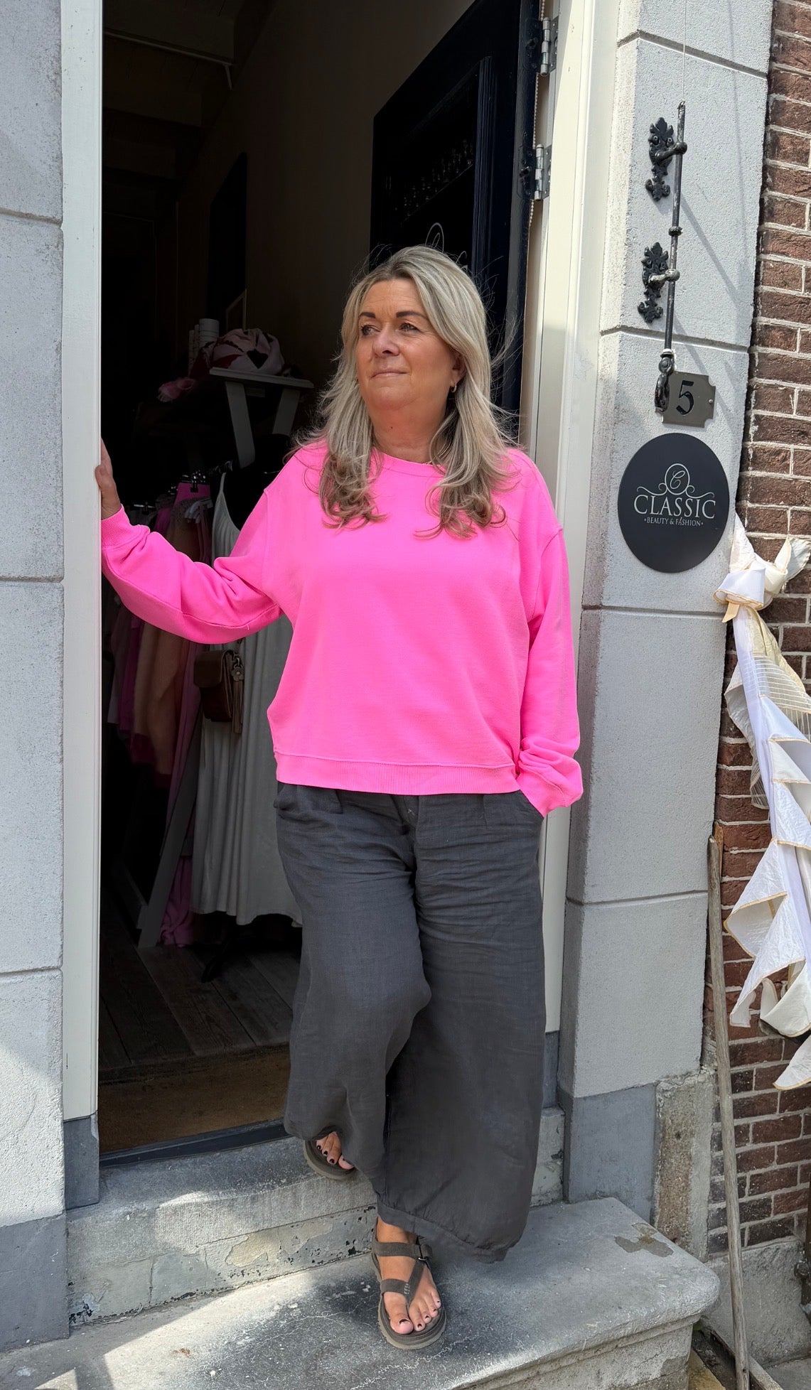 TWNS sweatshirt Manhattan neon pink