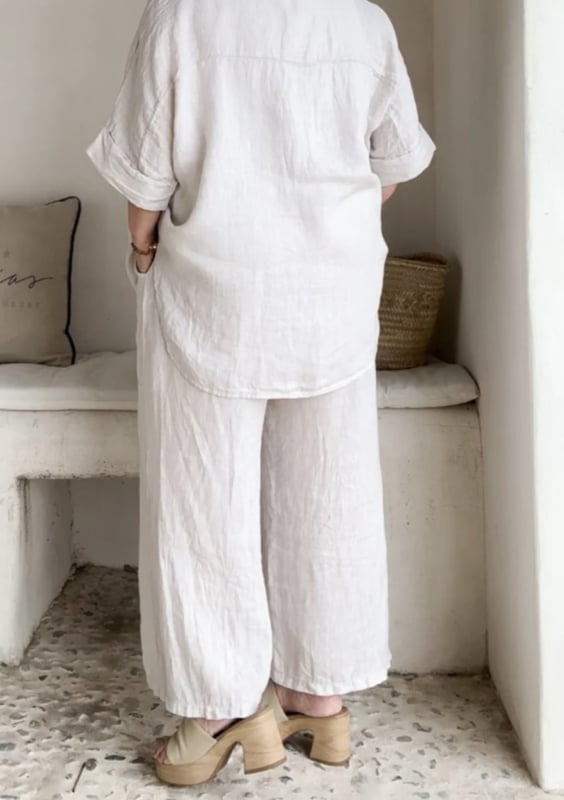 BYPIAS BOHEMIANA  HAVANA LINEN PANTS SAND