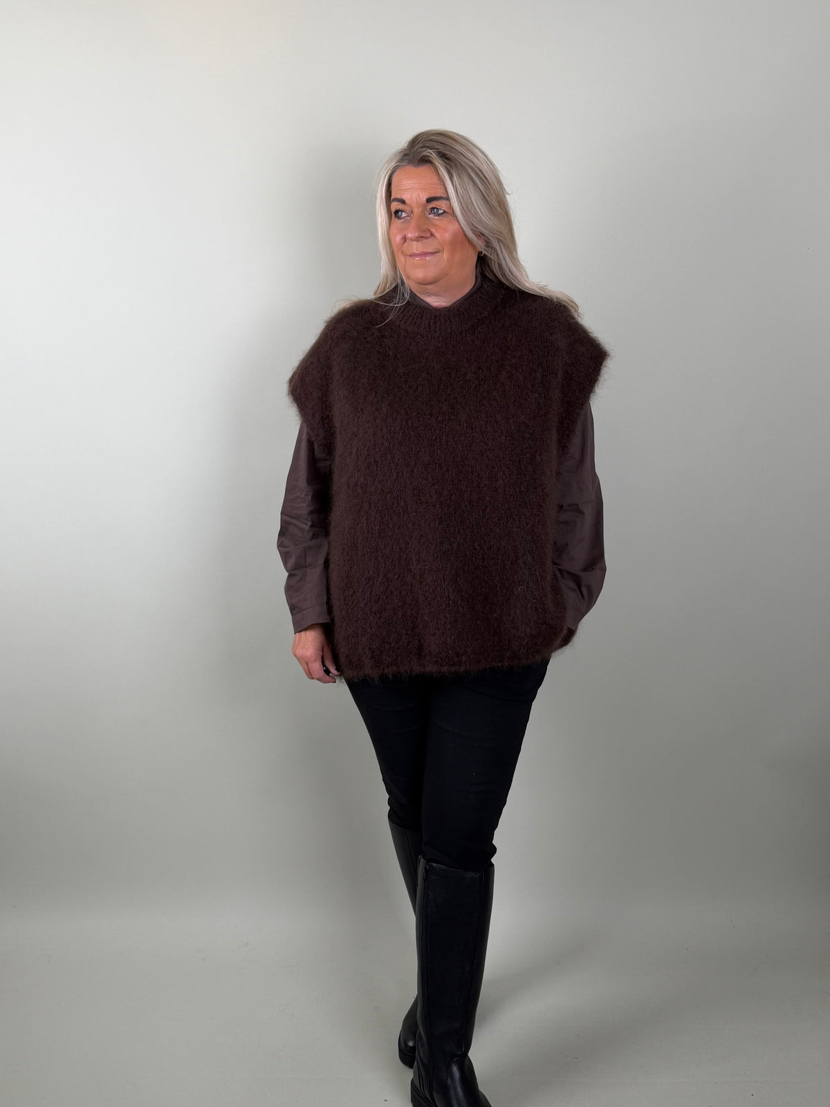 Mohair Spencer Daan Chocolade