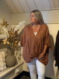 Linnen blouse model Logan apricot Classic Beauty & Fashion