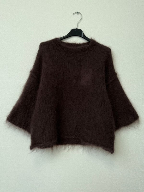 Kid Mohair Sweather Cozy Chocolade