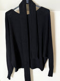 Batwing Trui Fiene met Sjaal Zwart