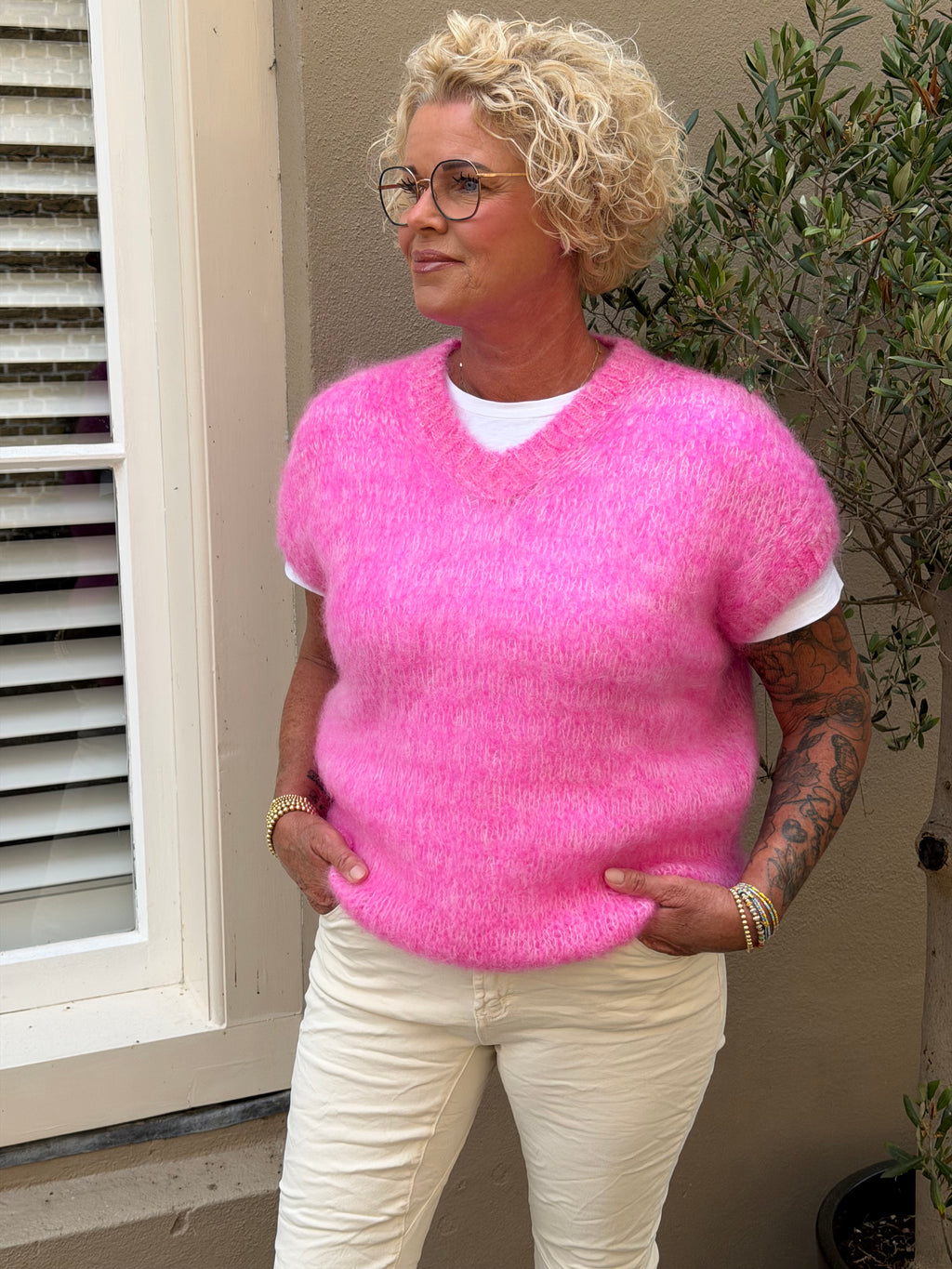TWNS sweater Kanoa pink snow