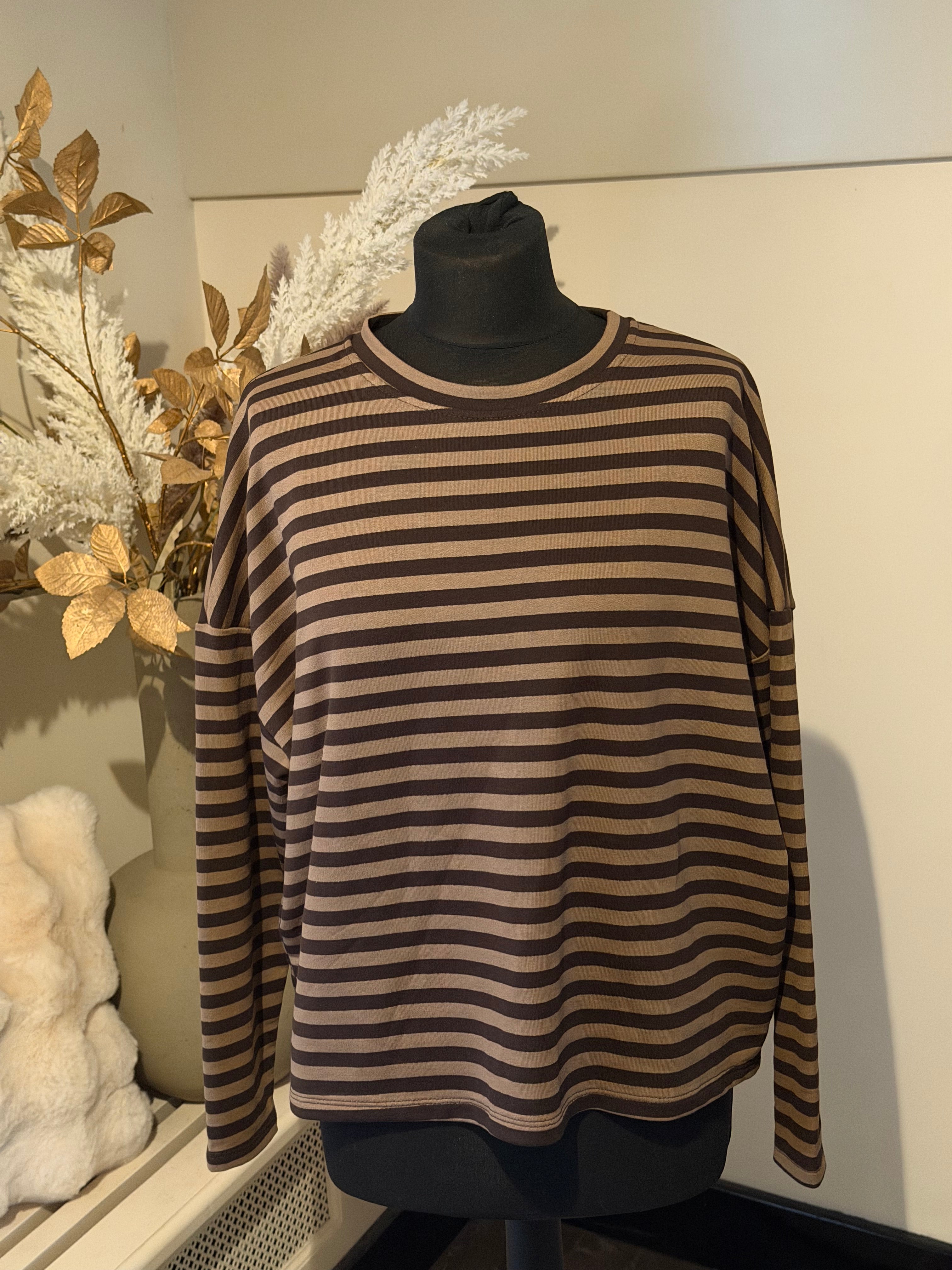 Stripe Shirt Belle bruin/camel