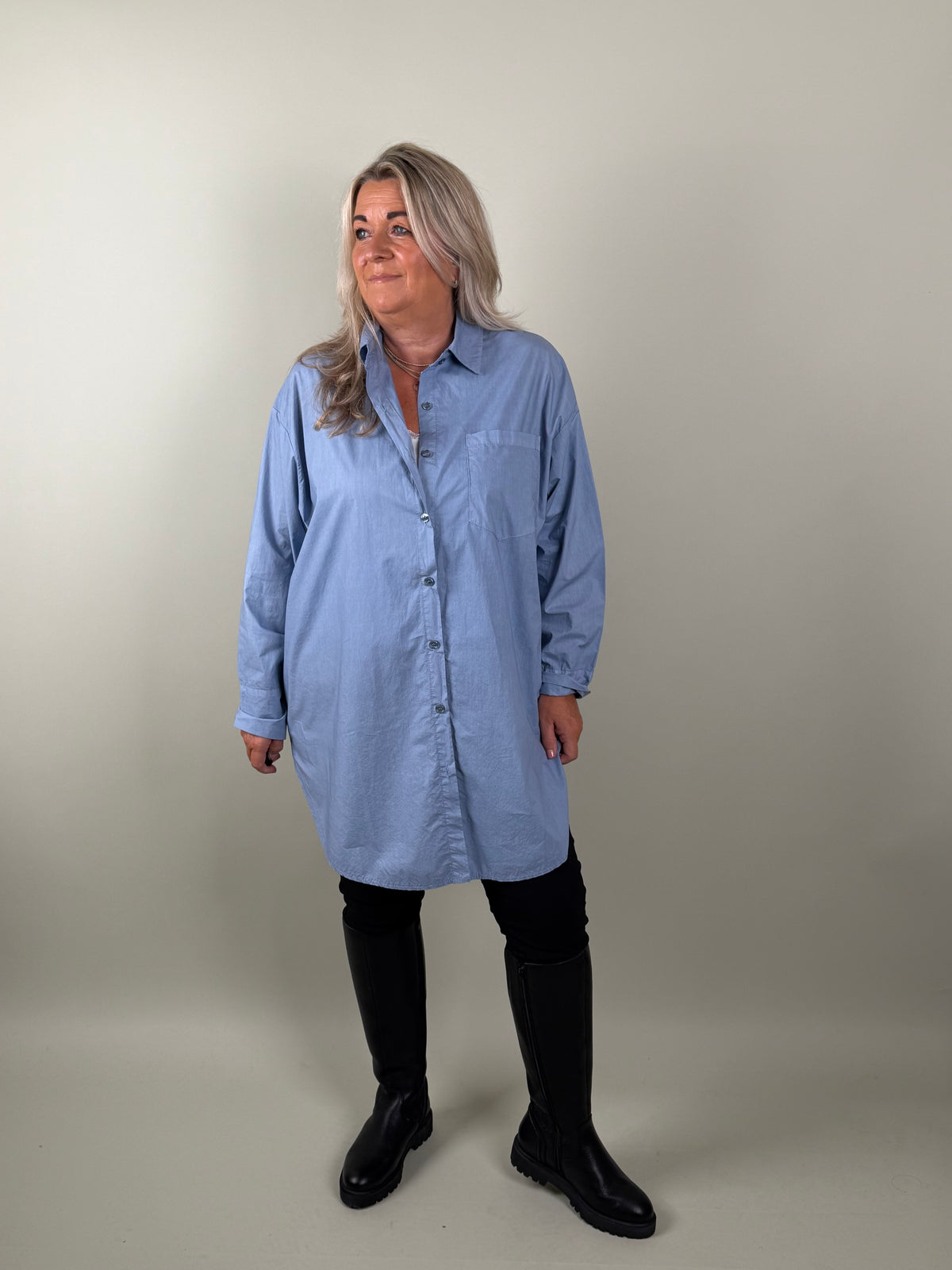 SixtyDays Boyfriend Shirt Denim Blue