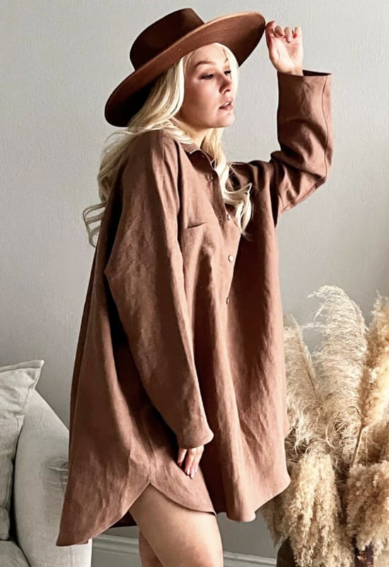 BYPIAS BOHIEMIANA.BLOUSE SLOW LIFE CARAMEL