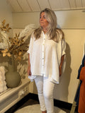 Linen blouse model Debby white