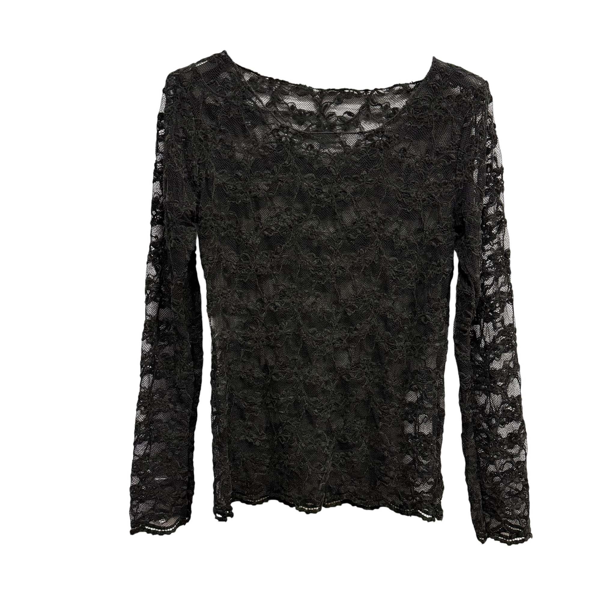 Stretchy Lace top zwart