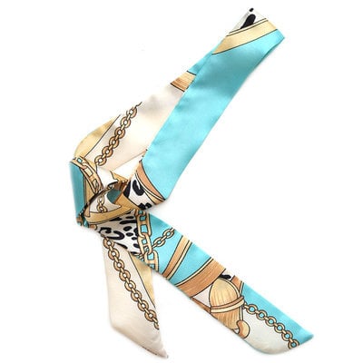 LOVE IBIZA Zijden sjaaltje baroque blue