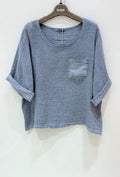 Shirt Tina Linnen / Katoen Jeans Blauw