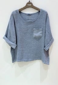 Shirt Tina Linnen / Katoen Jeans Blauw
