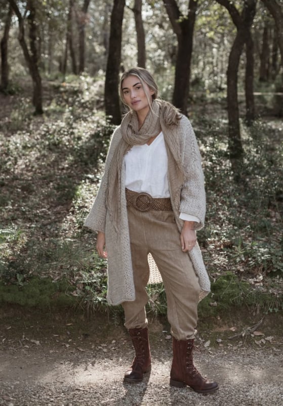 BYPIAS, BOHEMIANA  SOFT MUSE VEST BEIGE